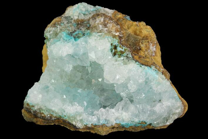 Quartz on Chrysocolla - Peru #98084